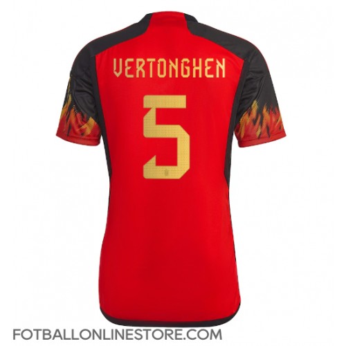 Billige Belgia Jan Vertonghen #5 Hjemmetrøye VM 2022 Kortermet